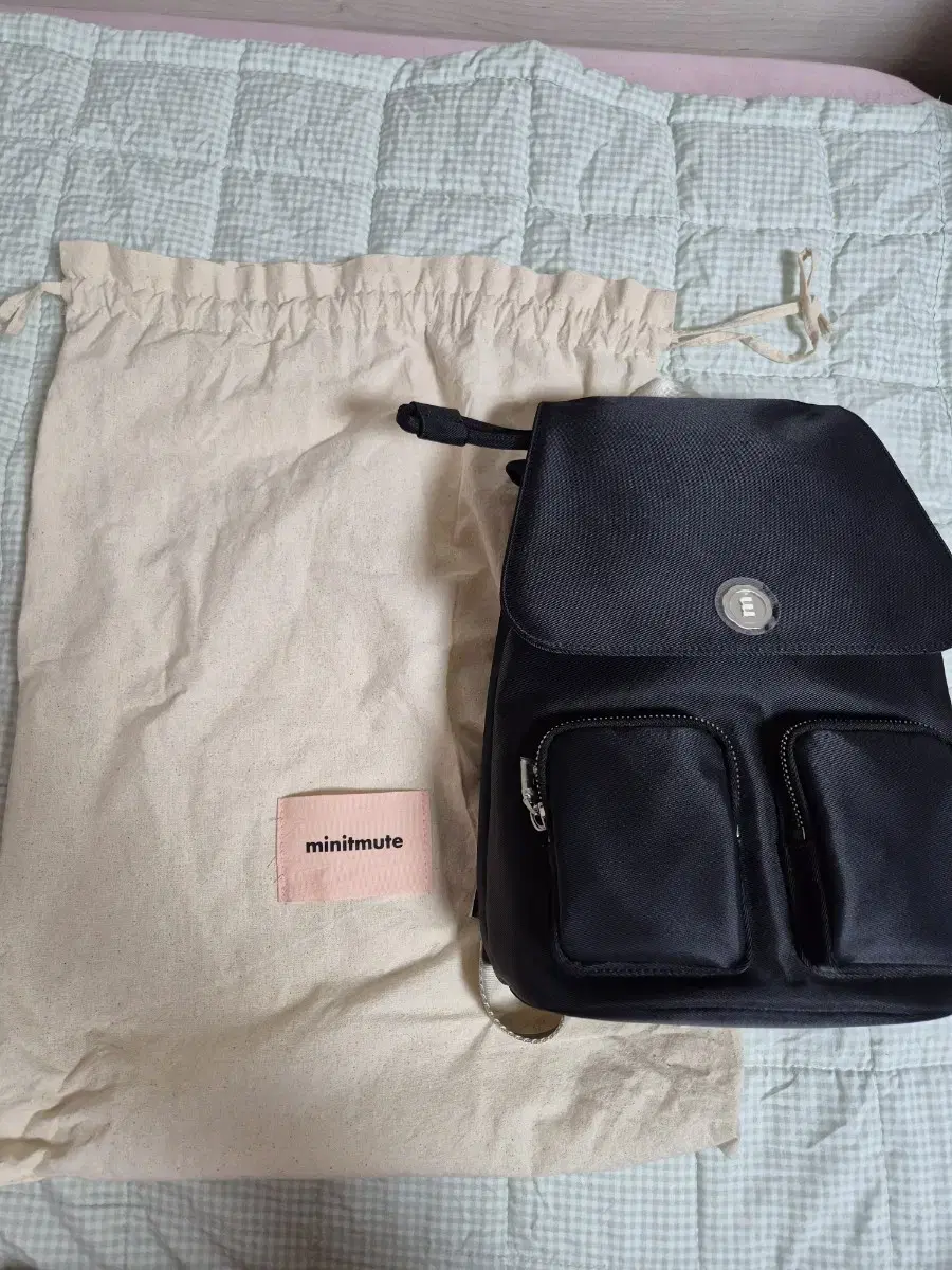 MINITMUTE | 미닛뮤트 Minute Mu Clo Backpack Mix Black on